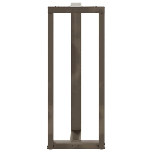 Крака за бар маса, Т-образни, 2 бр., черни, 40x35x(100-101) см, стомана