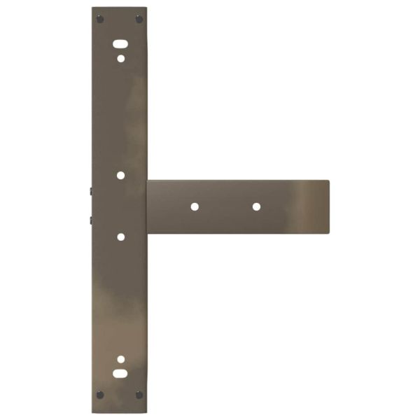 Крака за бар маса, Т-образни, 2 бр., черни, 60x35x(100-101) см, стомана