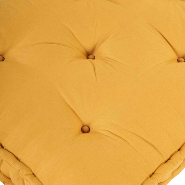 Кушон за палетен диван Жълто 120 x 80 x 12 cm Текстил