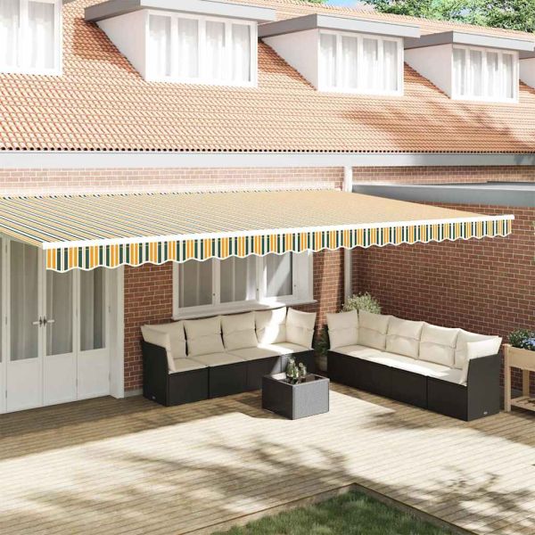 Сенник Валанс Зелен и жълт 580 x 20 см Платно