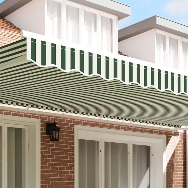 Сенник Валанс Зелен и бял 580 x 20 см Платно