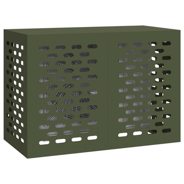 Покритие за климатик Маслиненозелен 100 x 50 x 70 cm Стомана