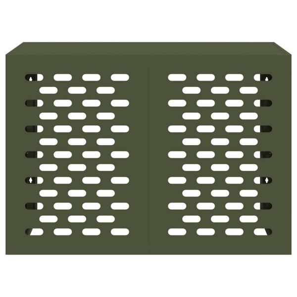 Покритие за климатик Маслиненозелен 100 x 50 x 70 cm Стомана