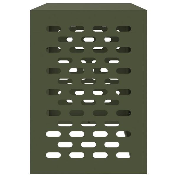 Покритие за климатик Маслиненозелен 100 x 50 x 70 cm Стомана