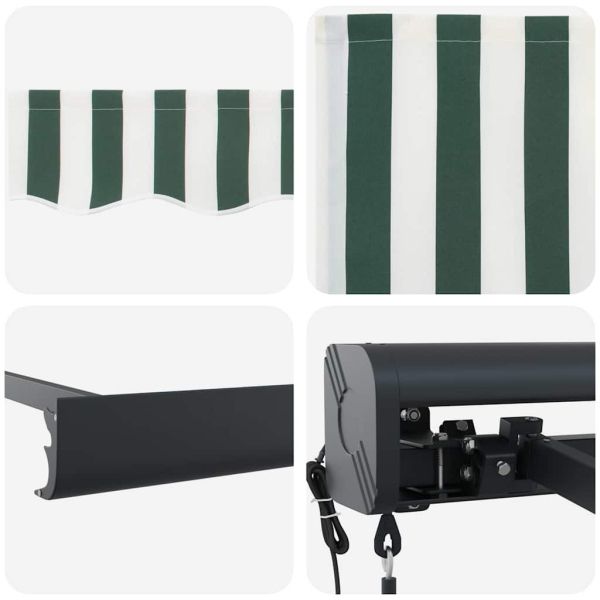 Сенник Зелен и бял 350 x 250 x 165 см Полиестер и алуминий