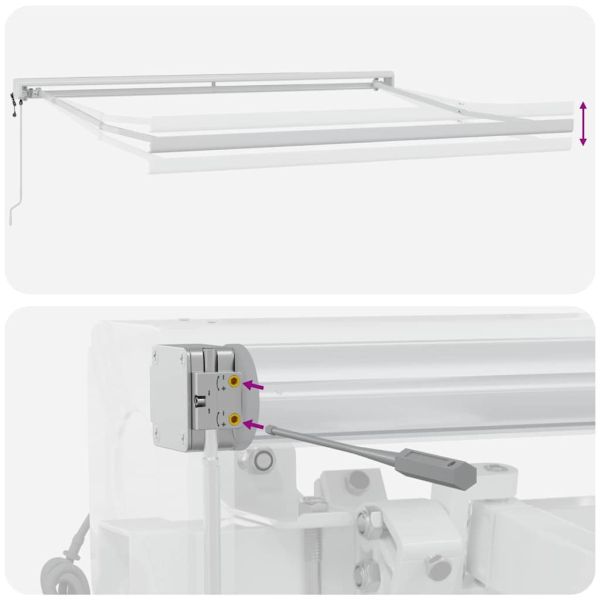 Сенник Зелен и бял 350 x 250 x 165 см Полиестер и алуминий