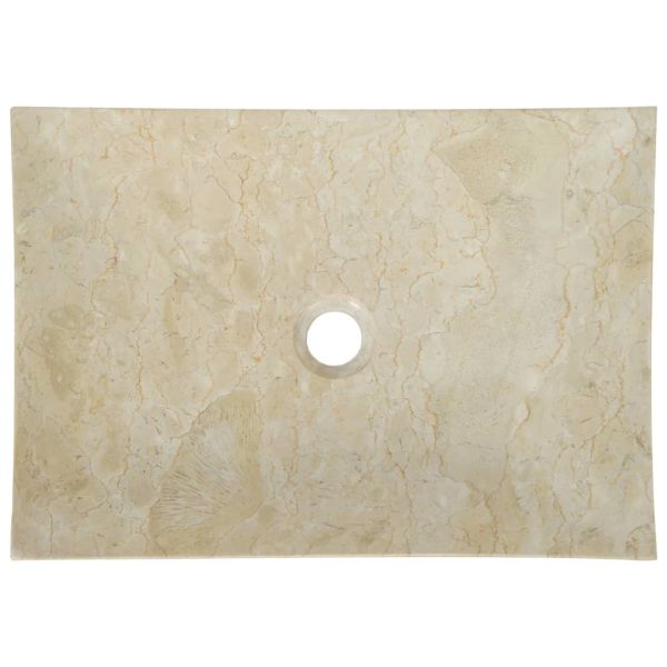 Мивка, 50x35х12 см, мрамор, кремава