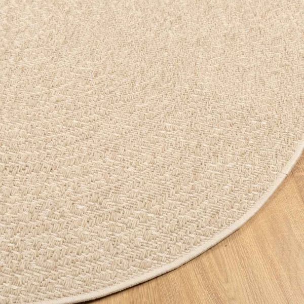 Килим "ZIZUR", Бежов Ø 120 см, визия юта, за закрито и открито