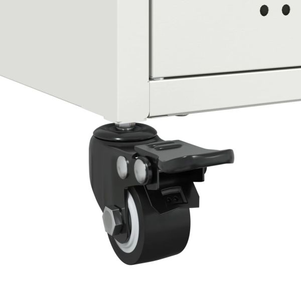 Бюфет, бял, 68x39x72 см, стомана