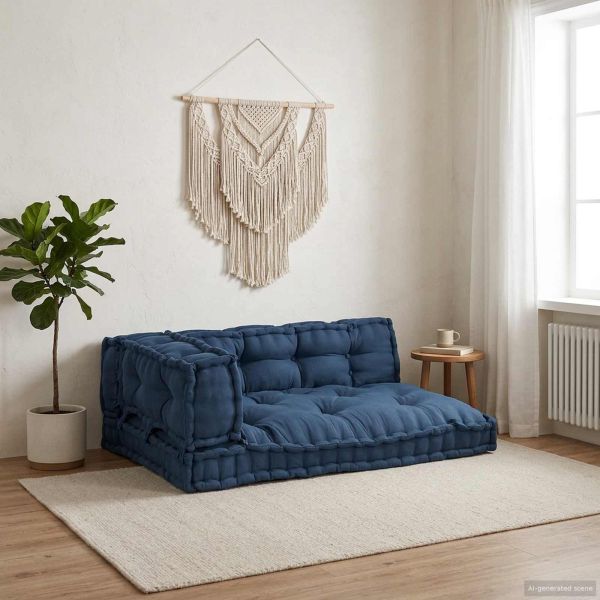 Кушон за палетен диван 3 pcs Индийски 120 x 80 x 38 см Текстил
