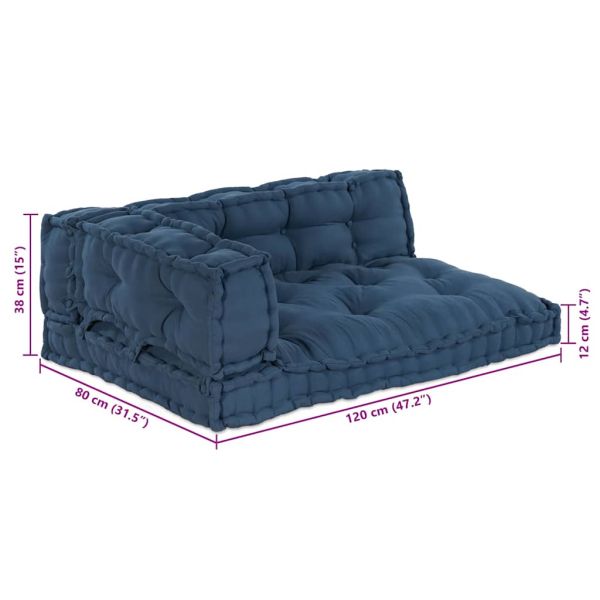 Кушон за палетен диван 3 pcs Индийски 120 x 80 x 38 см Текстил