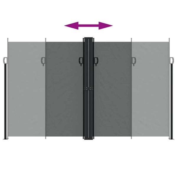 Прибираща се странична тента, антрацит, 200x1200 см