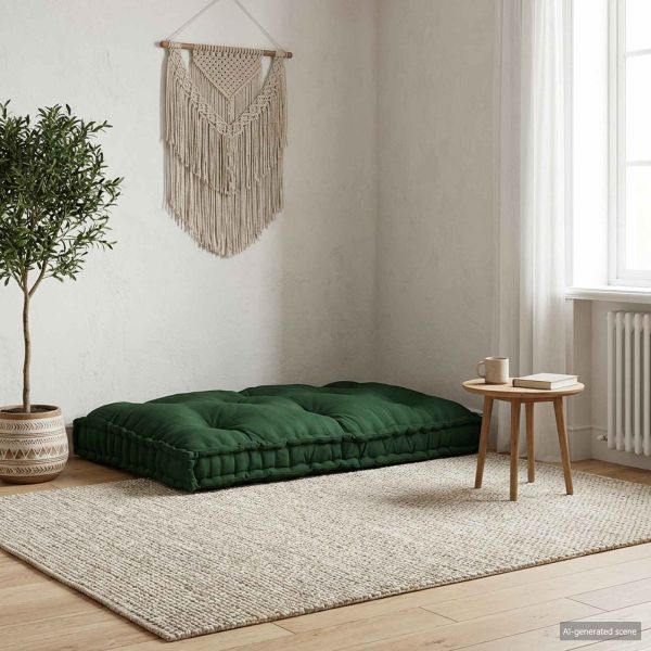 Кушон за палетен диван Зелено 120 x 80 x 12 cm Текстил
