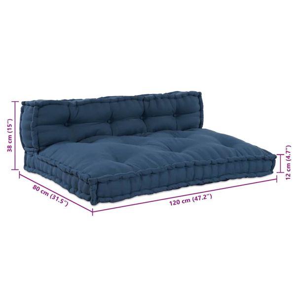 Кушон за палетен диван 2 pcs Индийски 120 x 80 x 38 см Текстил