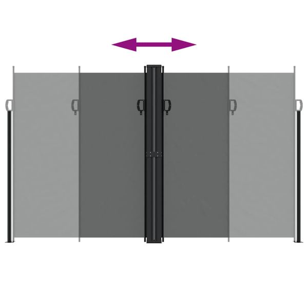Прибираща се странична тента, антрацит, 200х600 см