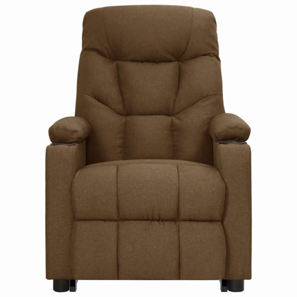 Изправящ стол, кафяв, текстил