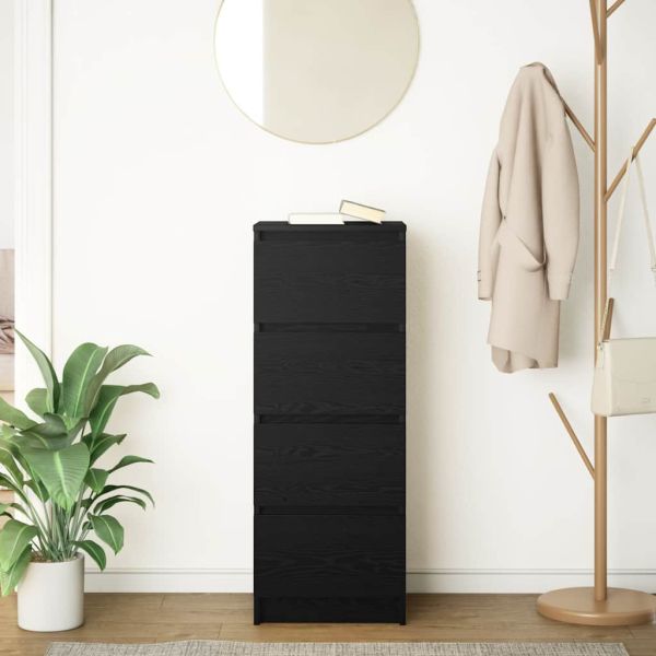 Сайдборд, Черен дъб, 37,5x35x99 см, инженерно дърво