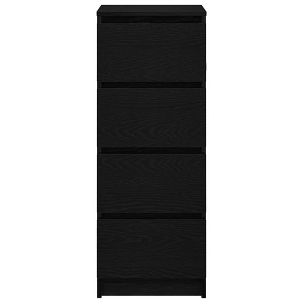 Сайдборд, Черен дъб, 37,5x35x99 см, инженерно дърво