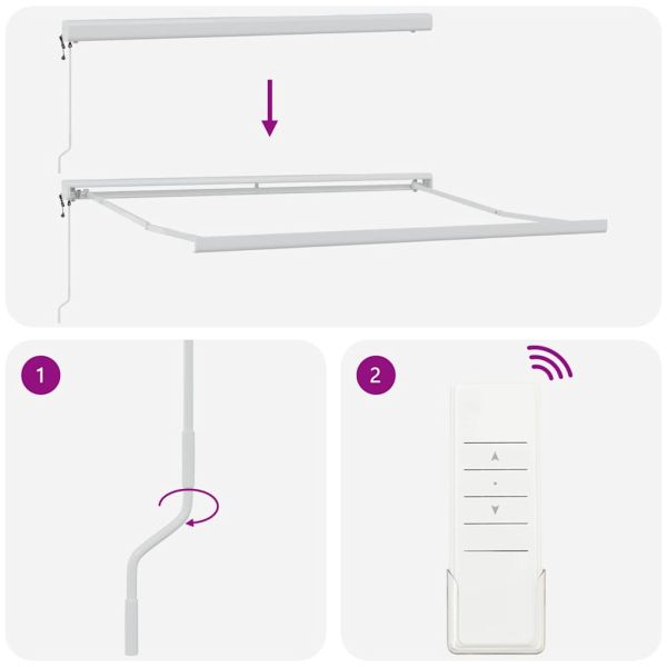 Сенник Червено и бяло 300 x 250 x 165 см Полиестер и алуминий