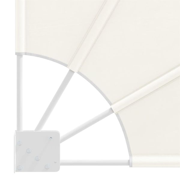 Сгъваема странична тента за балкон, кремава, 140x140 см