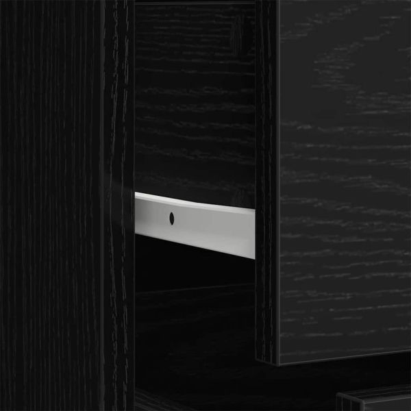 Гардероб с чекмедже Черния дъб 80 x 52 x 180 см Инженерно дърво