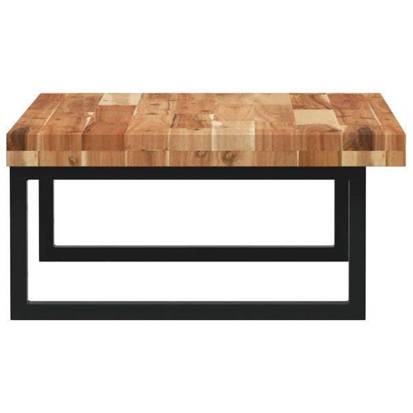 Стенен рафт за мивка, стомана и масивно дърво акация