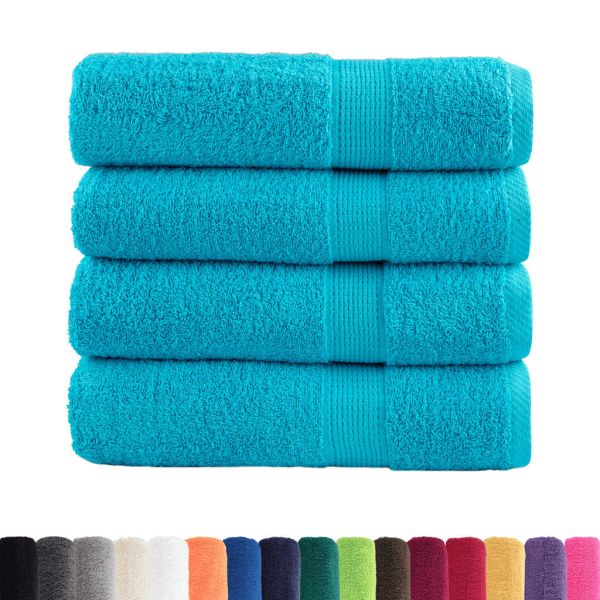Премиум кърпи за баня SOLUND 4 бр тюркоаз 70x140 см 600 gsm