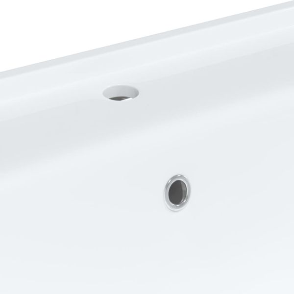 Мивка за баня, бяла, 61x48x19,5 см, правоъгълна, керамика