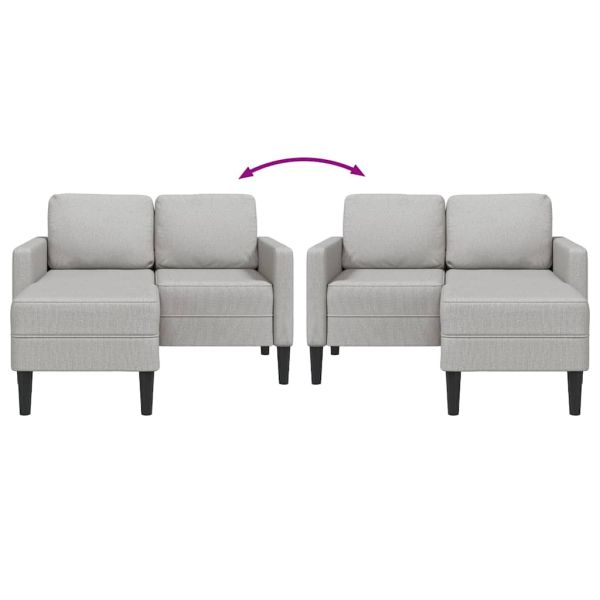 Двуместен диван с шезлонг в L-образна форма 125 cm плат