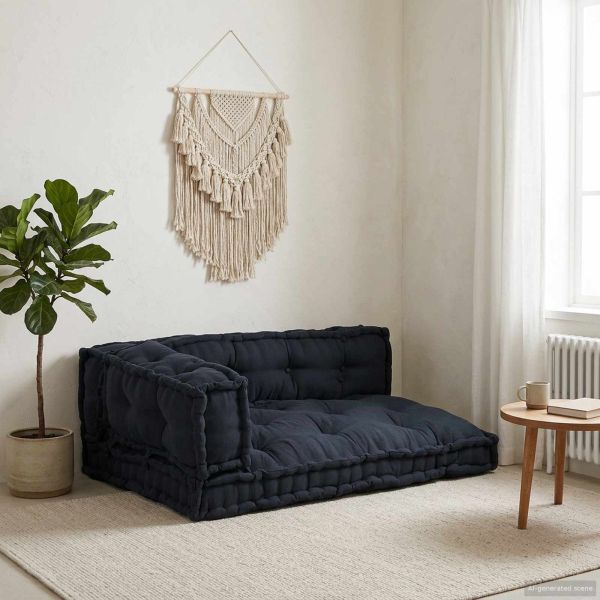 Кушон за палетен диван 3 pcs Антрацит 120 x 80 x 38 см Текстил