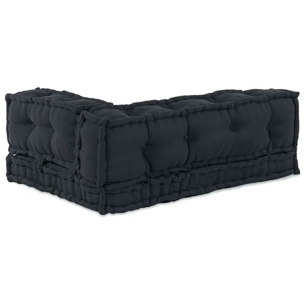 Кушон за палетен диван 3 pcs Антрацит 120 x 80 x 38 см Текстил