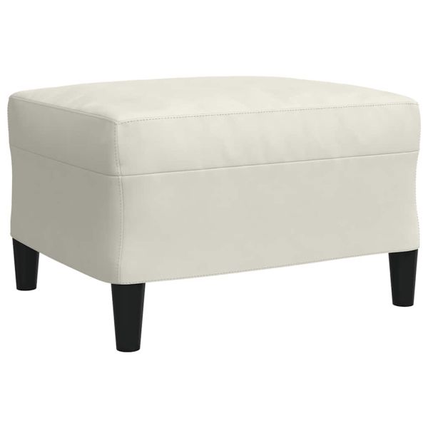 Мека мебел от 3 части с възглавници и болстери кремав кадифе