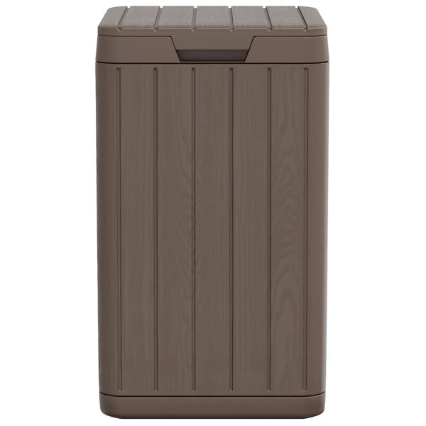 Външен кош за боклук, кафяв, 38x38x65 см, PP