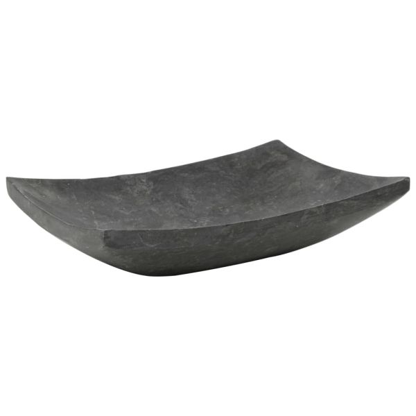 Мивка, 50x35х12 см, мрамор, черна