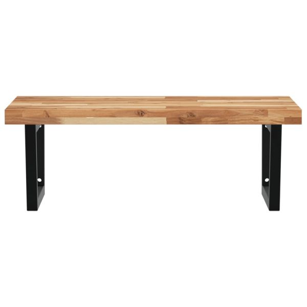 Стенен рафт за мивка, стомана и масивно дърво акация