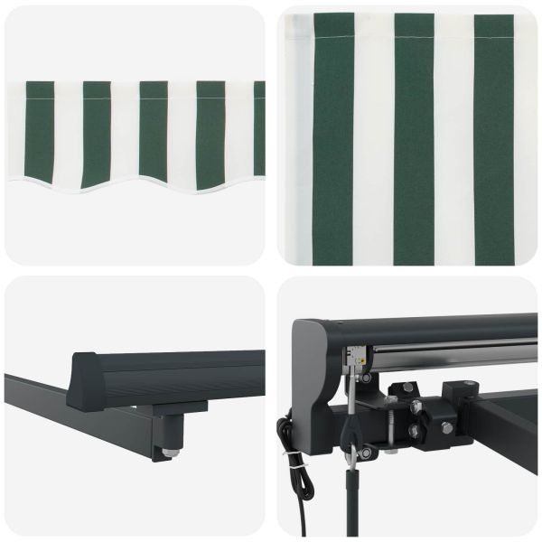 Рамка за сенник Зелен и бял 450 × 300 cm