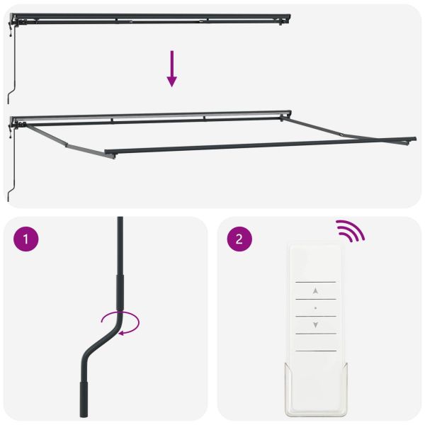 Рамка за сенник Зелен и бял 450 × 300 cm