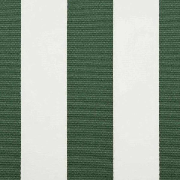 Електрически разтегателен навес Зелен и бял 450 × 350 cm