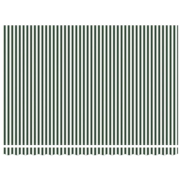 Сгъваем навес Зелен и бял 450 × 350 cm Тъкан и алуминий