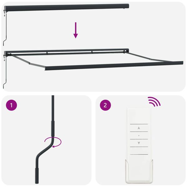 Сенник Зелен и бял 500 x 300 x 165 см Полиестер и алуминий