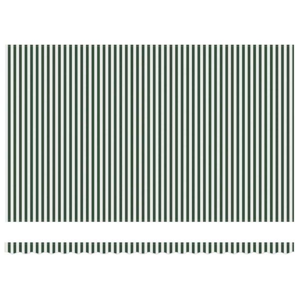 Сгъваем навес Зелен и бял 500 × 350 cm Текстил и стомана