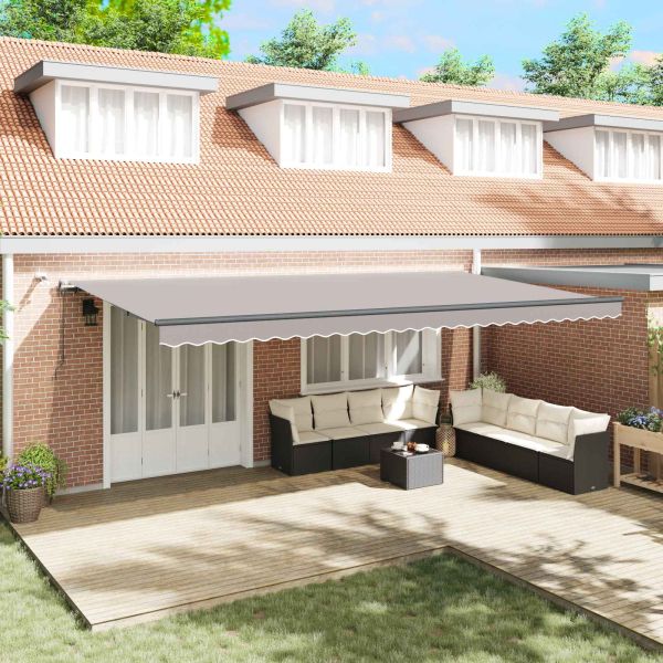 Текстил за сенник с Светлосиво 600 × 300 cm Полиестер