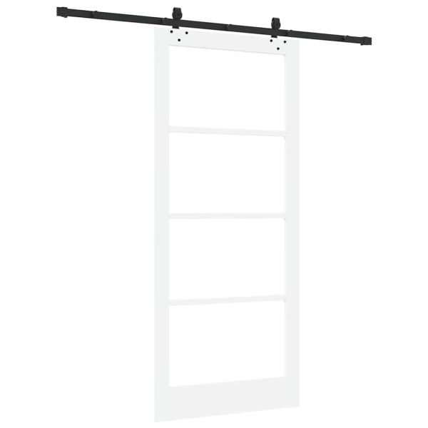 Преплъзваща се врата ORKDAL Бял и черен 93 x 211 см
