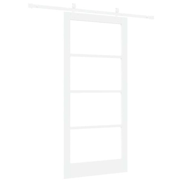 Преплъзваща се врата Бяло 93 x 202 см