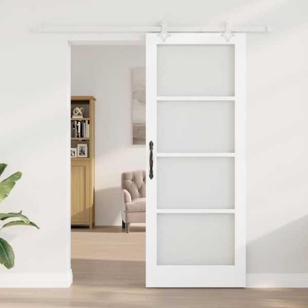 Преплъзваща се врата Бяло 83 х 211 см