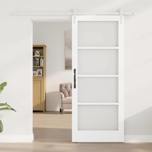 Преплъзваща се врата Бяло 83 x 202 см