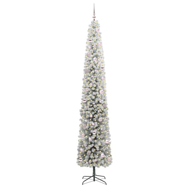 С изкуствено коледно дърво с 300 LED светодиода Зелен 270 cm