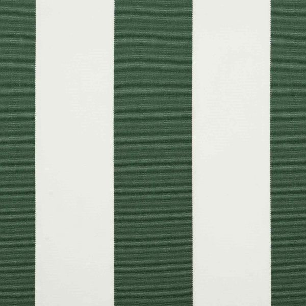 Електрически разтегателен навес Зелен и бял 4,5 × 3,5 m