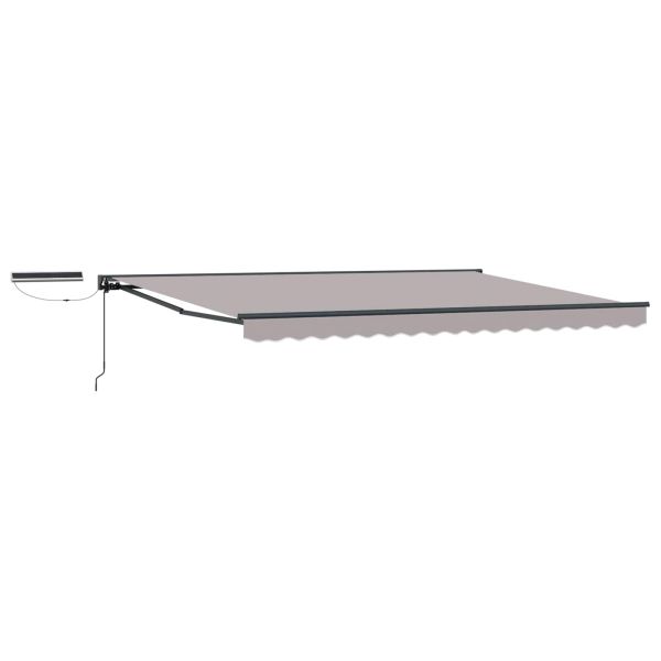 Електрически разтегателен навес Светлосиво и антрацит 4,5 × 3 m