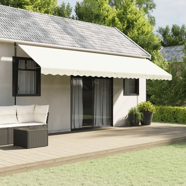 Резервно платнище за волан за тенти, кремави ленти, 6 м